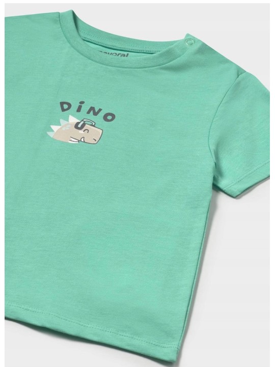 MAYORAL BABY BLUZKA KOSZULKA T-SHIRT NA KRÓTKI RĘKAW DLA CHŁOPCA DINUŚ TURKUS KOSZULKA03