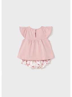 MAYORAL NEWBORN KOMPLET LETNI DLA DZIEWCZYNKI KOSZULKA PLUS SPODENKI 1663