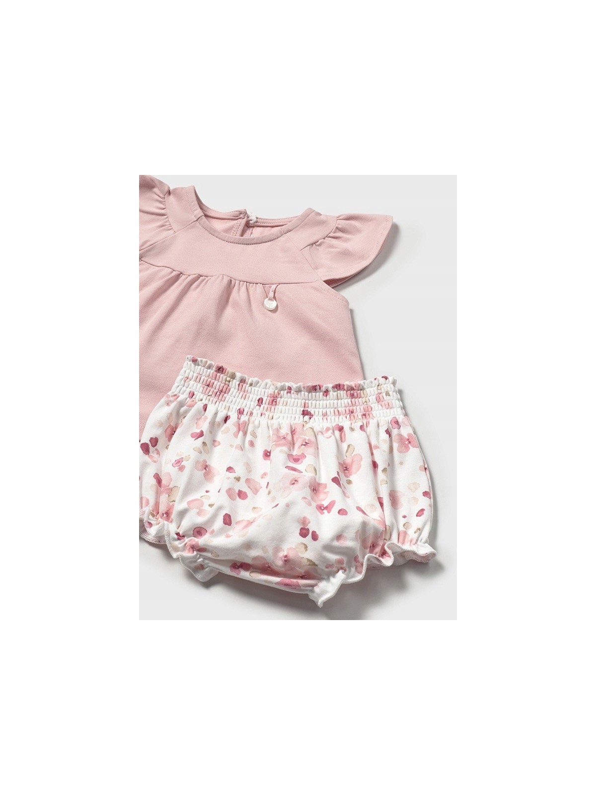 MAYORAL NEWBORN KOMPLET LETNI DLA DZIEWCZYNKI KOSZULKA PLUS SPODENKI 1663