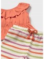 MAYORAL KOMPLET LETNI DLA DZIEWCZYNKI BLUZKA Z FALBANKĄ  I SPODNIE 1575/67