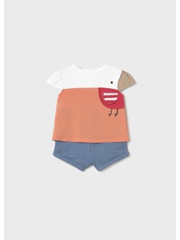 MAYORAL KOMPLET LETNI DLA DZIEWCZYNKI BLUZKA I SPODENKI 1670/49