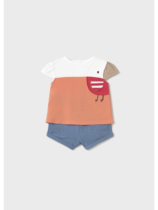 MAYORAL KOMPLET LETNI DLA DZIEWCZYNKI BLUZKA I SPODENKI 1670/49