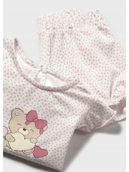 MAYORAL NEWBORN KOMPLET LETNI DLA DZIEWCZYNKI KOSZULKA PLUS SPODENKI 1671