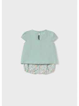 MAYORAL NEWBORN KOMPLET LETNI DLA DZIEWCZYNKI BLUZKA I SPODENKI 1663/26