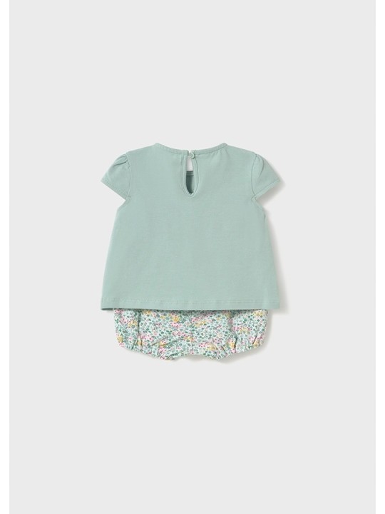 MAYORAL NEWBORN KOMPLET LETNI DLA DZIEWCZYNKI BLUZKA I SPODENKI 1663/26