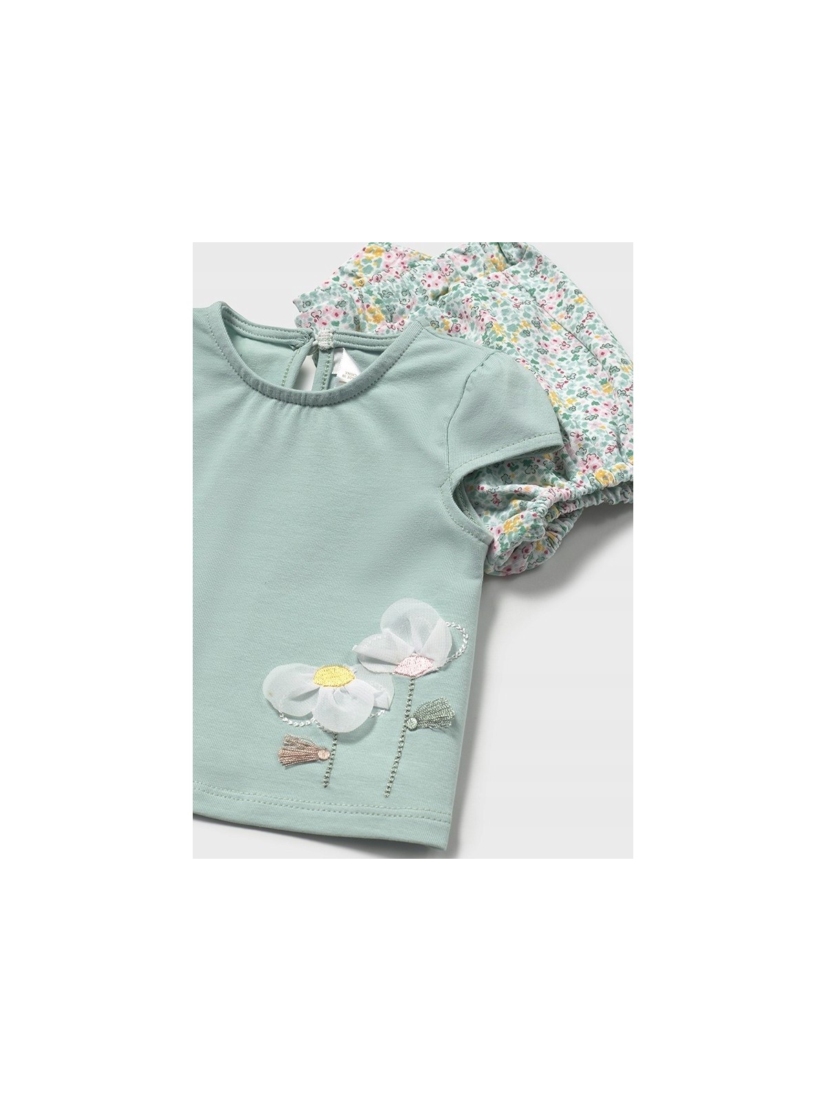 MAYORAL NEWBORN KOMPLET LETNI DLA DZIEWCZYNKI BLUZKA I SPODENKI 1663/26