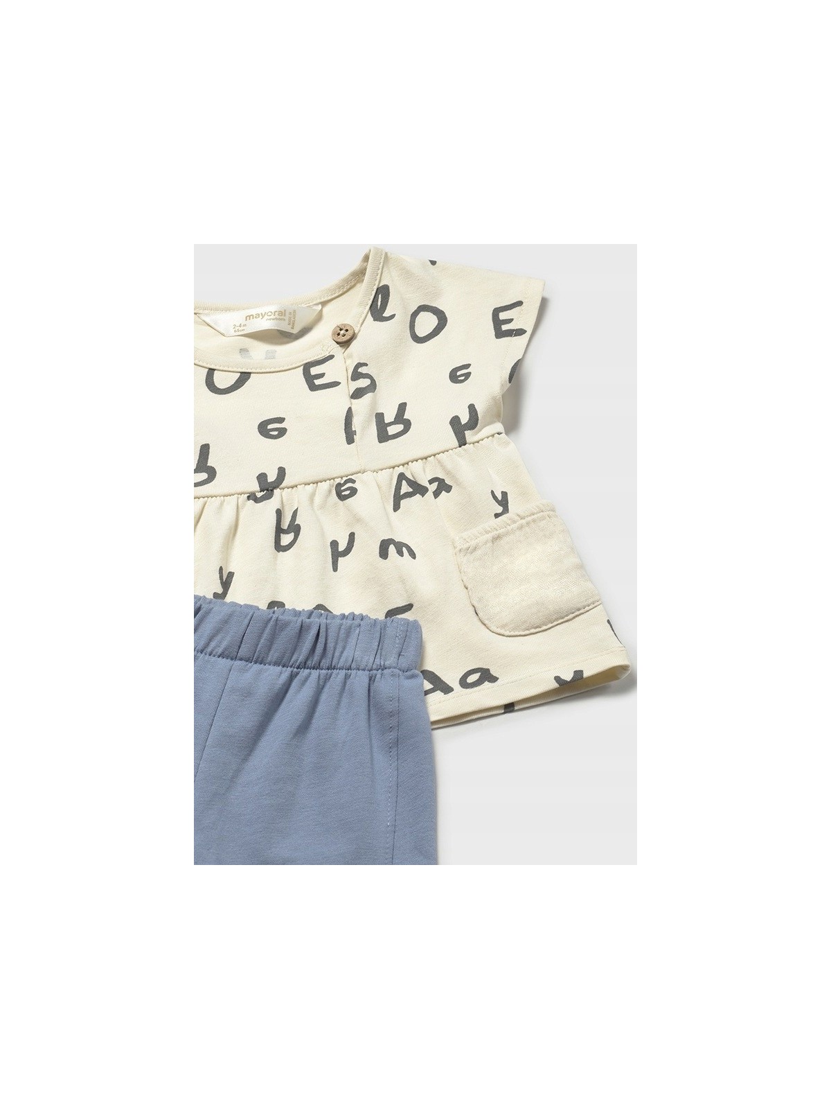 MAYORAL NEWBORN KOMPLET LETNI DLA DZIEWCZYNKI KOSZULKA PLUS SZORTY  KOMPLET010
