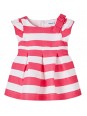 MAYORAL BABY SUKIENKA WIZYTOWA DLA DZIEWCZYNKI W BIAŁO RÓŻOWE PASKI SUKIENKA010
