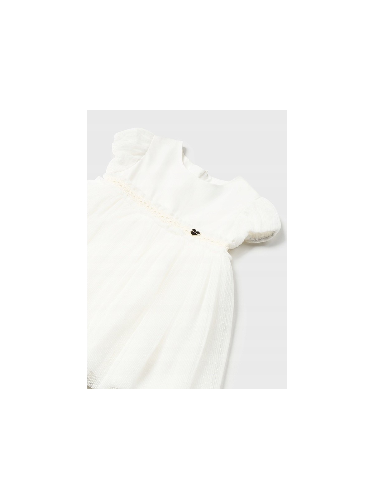 MAYORAL  BABY SUKIENKA WIZYTOWA DLA DZIEWCZYNKI KREMOWA TIUL 1904/64