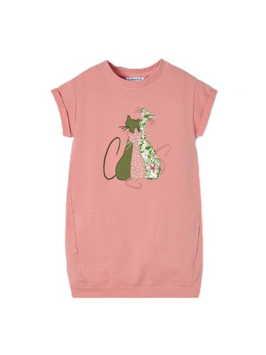 MAYORAL SUKIENKA DLA DZIEWCZYNKI BAWEŁNIANA KOTY 3942 /10