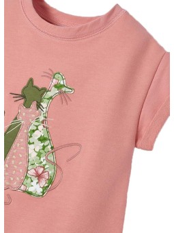 MAYORAL SUKIENKA DLA DZIEWCZYNKI BAWEŁNIANA KOTY 3942 /10