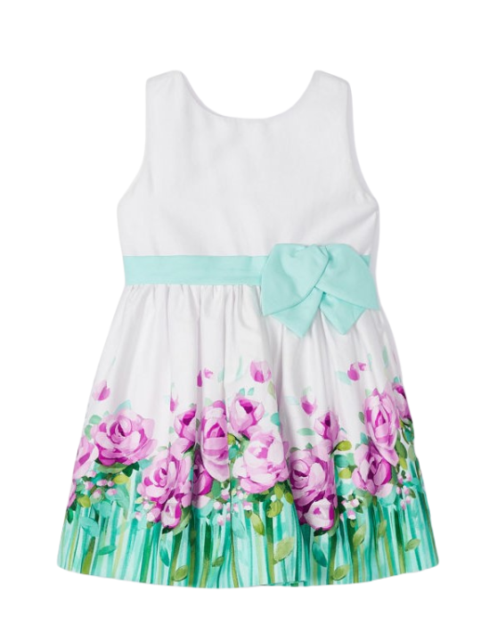 MAYORAL SUKIENKA DLA DZIEWCZYNKI WIZYTOWA KWIATY BAWEŁNIANA 3915 /91