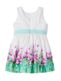 MAYORAL SUKIENKA DLA DZIEWCZYNKI WIZYTOWA KWIATY BAWEŁNIANA 3915 /91