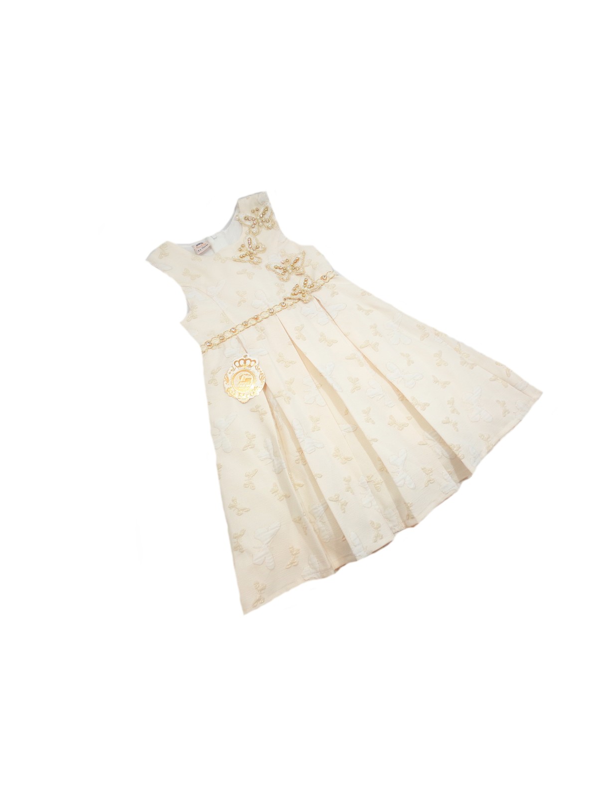 SOFIA BABY SUKIENKA NA RAMIĄCZKACH  DLA DZIEWCZYNKI WIZYTOWA MOTYLE KRYSZTAŁKI 2380