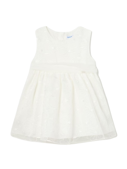 MAYORAL  BABY SUKIENKA WIZYTOWA DLA DZIEWCZYNKI KREMOWA TIUL 1904/64