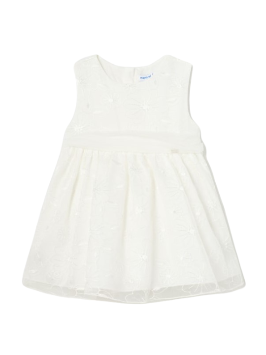 MAYORAL  BABY SUKIENKA WIZYTOWA DLA DZIEWCZYNKI KREMOWA TIUL 1904/64
