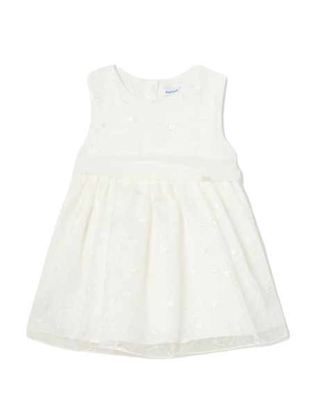 MAYORAL  BABY SUKIENKA WIZYTOWA DLA DZIEWCZYNKI KREMOWA TIUL 1904/64