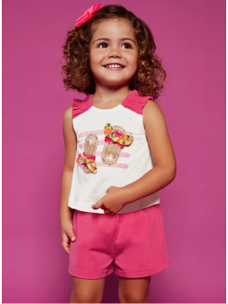 MAYORAL BABY KOMPLET LETNI DLA DZIEWCZYNKI KOSZULKA PLUS SPODENKI 1230