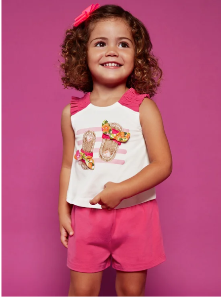 MAYORAL BABY KOMPLET LETNI DLA DZIEWCZYNKI KOSZULKA PLUS SPODENKI 1230