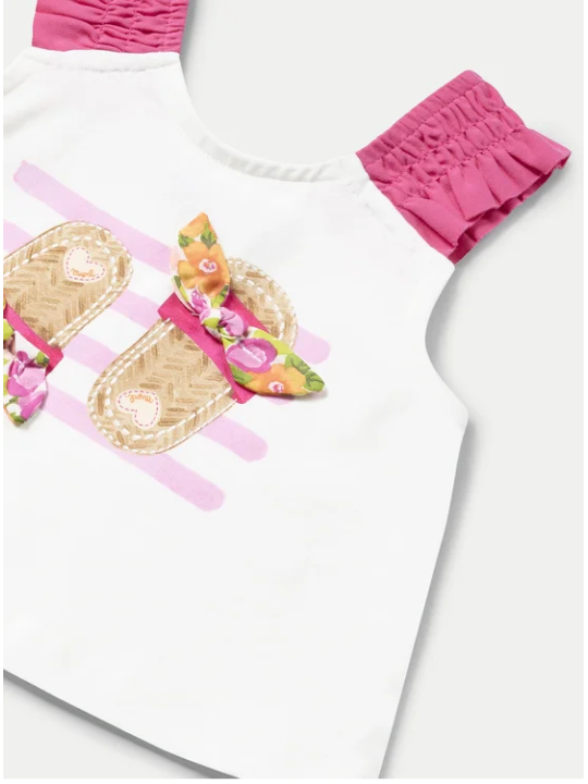 MAYORAL BABY KOMPLET LETNI DLA DZIEWCZYNKI KOSZULKA PLUS SPODENKI 1230