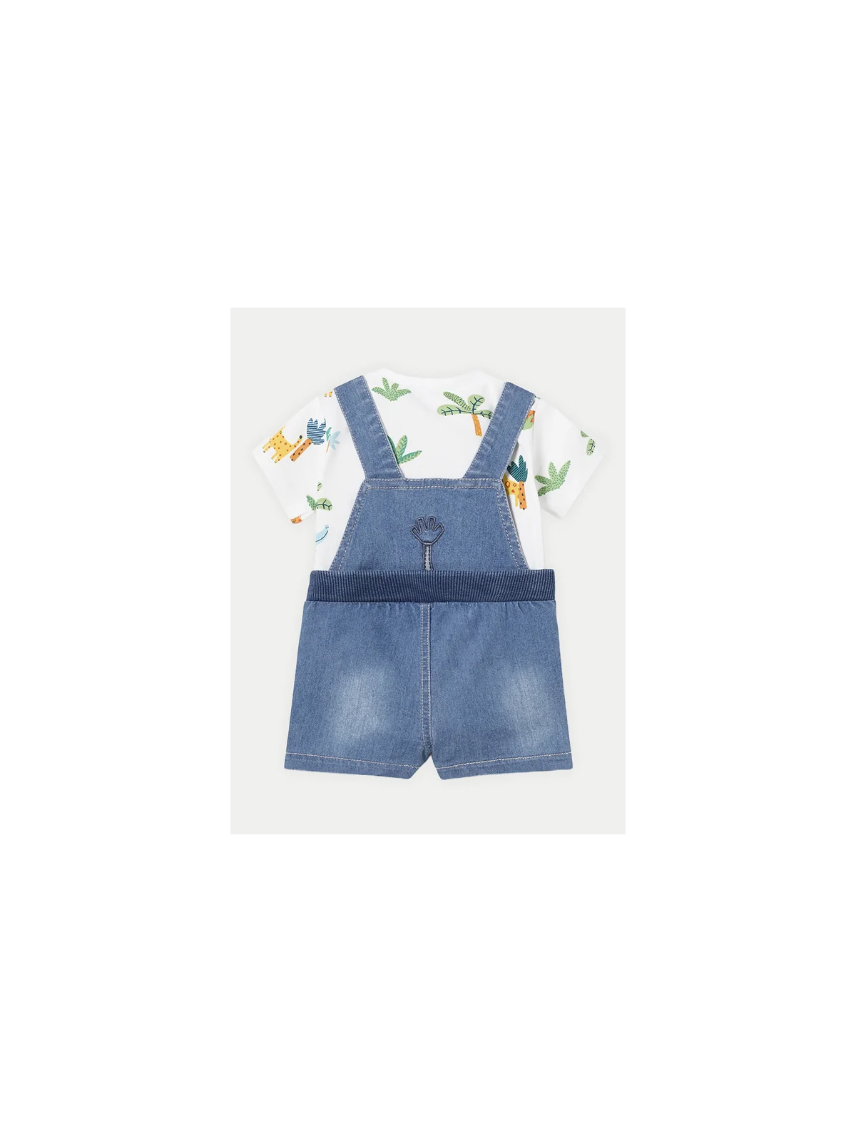 MAYORAL NEWBORN SPODENKI OGRODNICZKI DLA CHŁOPCA PLUS KOSZULKA  1624/61