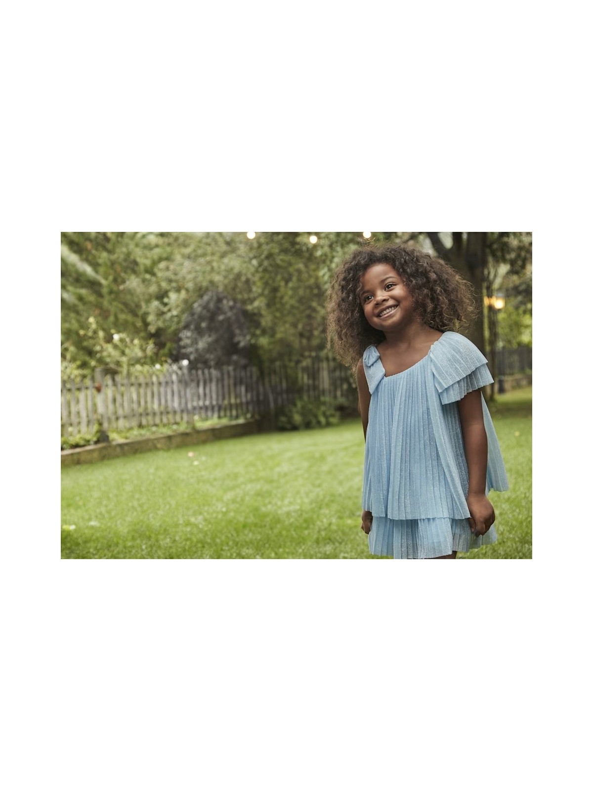 MAYORAL SUKIENKA WIZYTOWA DLA DZIEWCZYNKI PLISY BŁĘKIT 3912