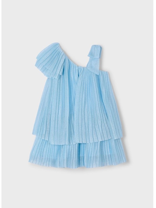 MAYORAL SUKIENKA WIZYTOWA DLA DZIEWCZYNKI PLISY BŁĘKIT 3912