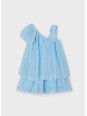MAYORAL SUKIENKA WIZYTOWA DLA DZIEWCZYNKI PLISY BŁĘKIT 3912