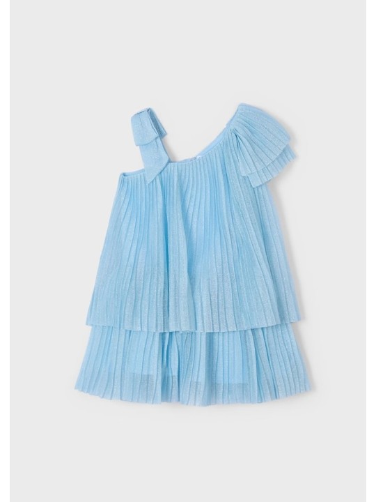 MAYORAL SUKIENKA WIZYTOWA DLA DZIEWCZYNKI PLISY BŁĘKIT 3912