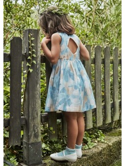 MAYORAL SUKIENKA WIZYTOWA DLA DZIEWCZYNKI BEŻ BŁĘKIT  3913