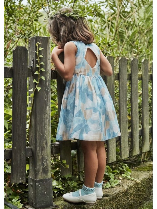 MAYORAL SUKIENKA WIZYTOWA DLA DZIEWCZYNKI BEŻ BŁĘKIT  3913