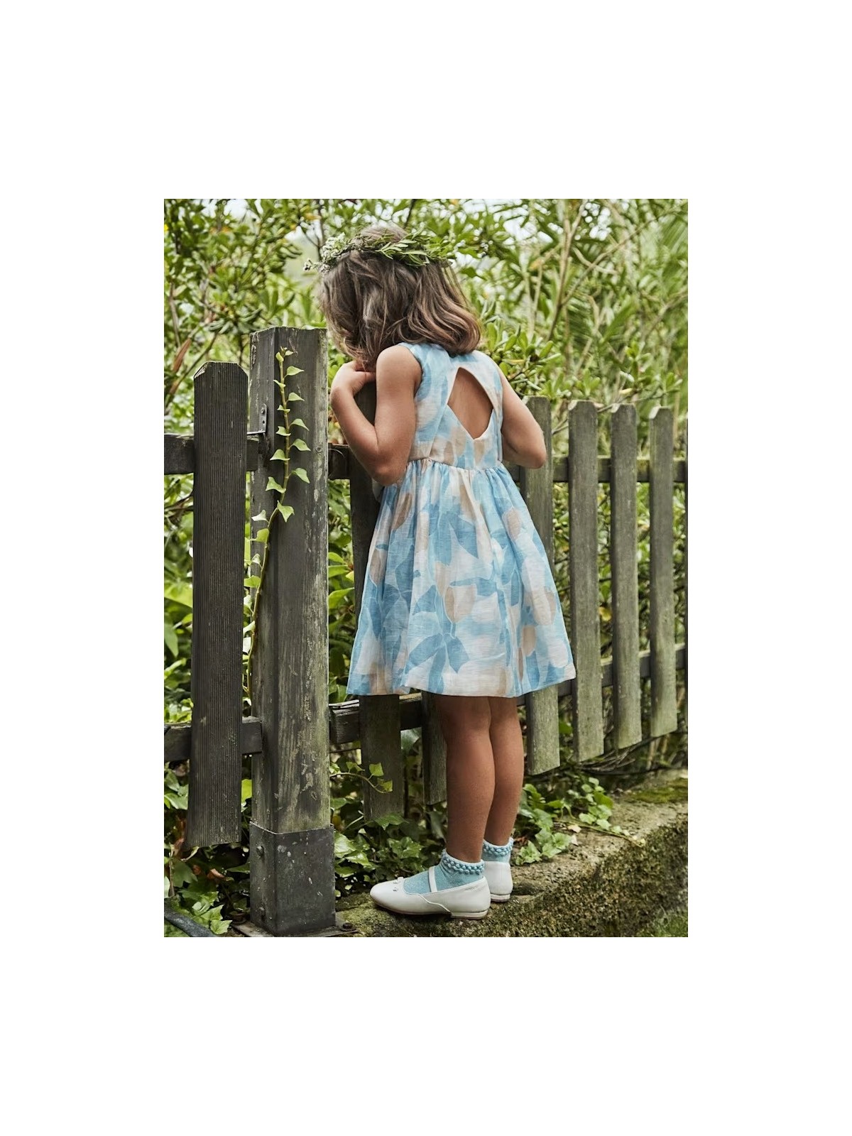 MAYORAL SUKIENKA WIZYTOWA DLA DZIEWCZYNKI BEŻ BŁĘKIT  3913