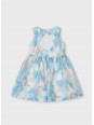 MAYORAL SUKIENKA WIZYTOWA DLA DZIEWCZYNKI BEŻ BŁĘKIT  3913