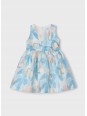 MAYORAL SUKIENKA WIZYTOWA DLA DZIEWCZYNKI BEŻ BŁĘKIT  3913