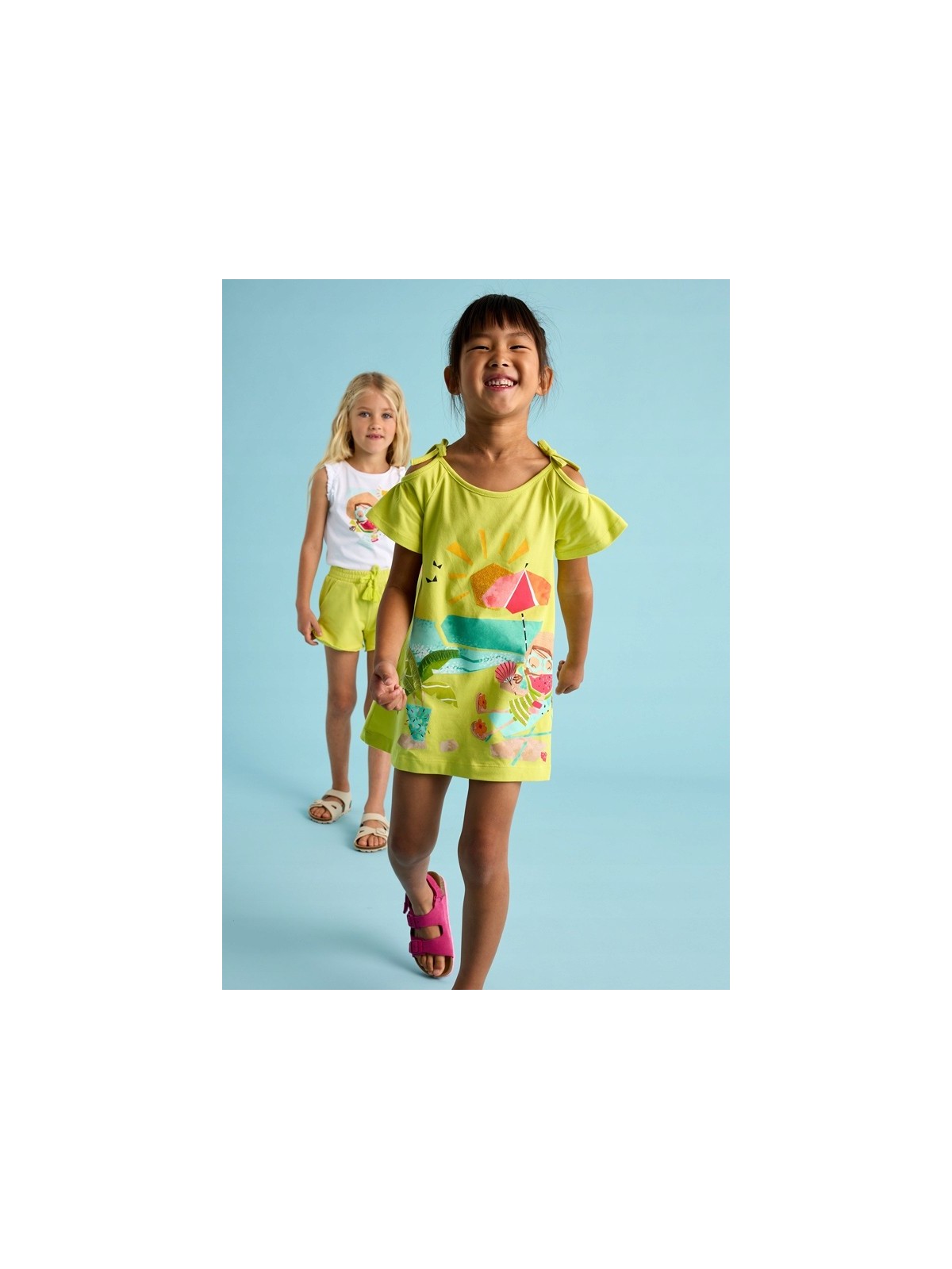 MAYORAL SUKIENKA LETNIA  DLA DZIEWCZYNKI Z WYCIECIĘM NA RĘKAWACH 3963/54