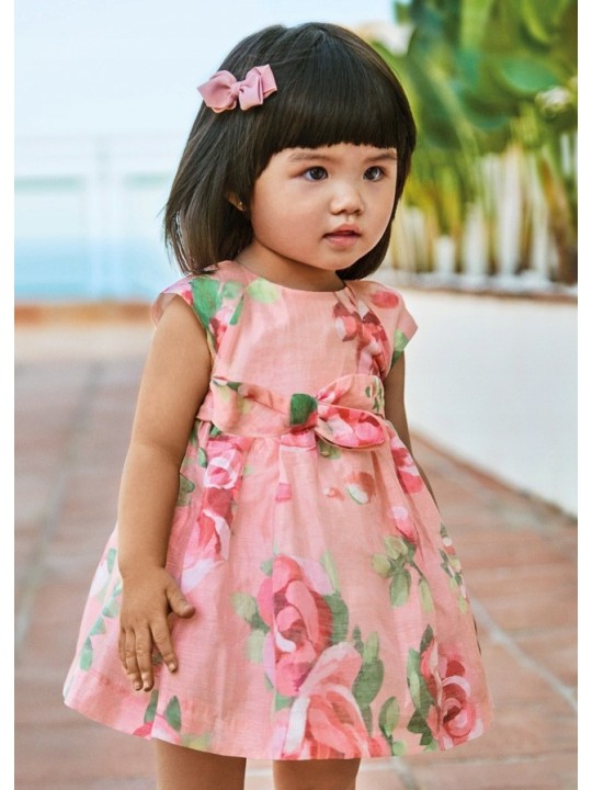 MAYORAL BABY  SUKIENKA WIZYTOWA DLA DZIEWCZYNKI RÓŻ KWIATY 1951/64