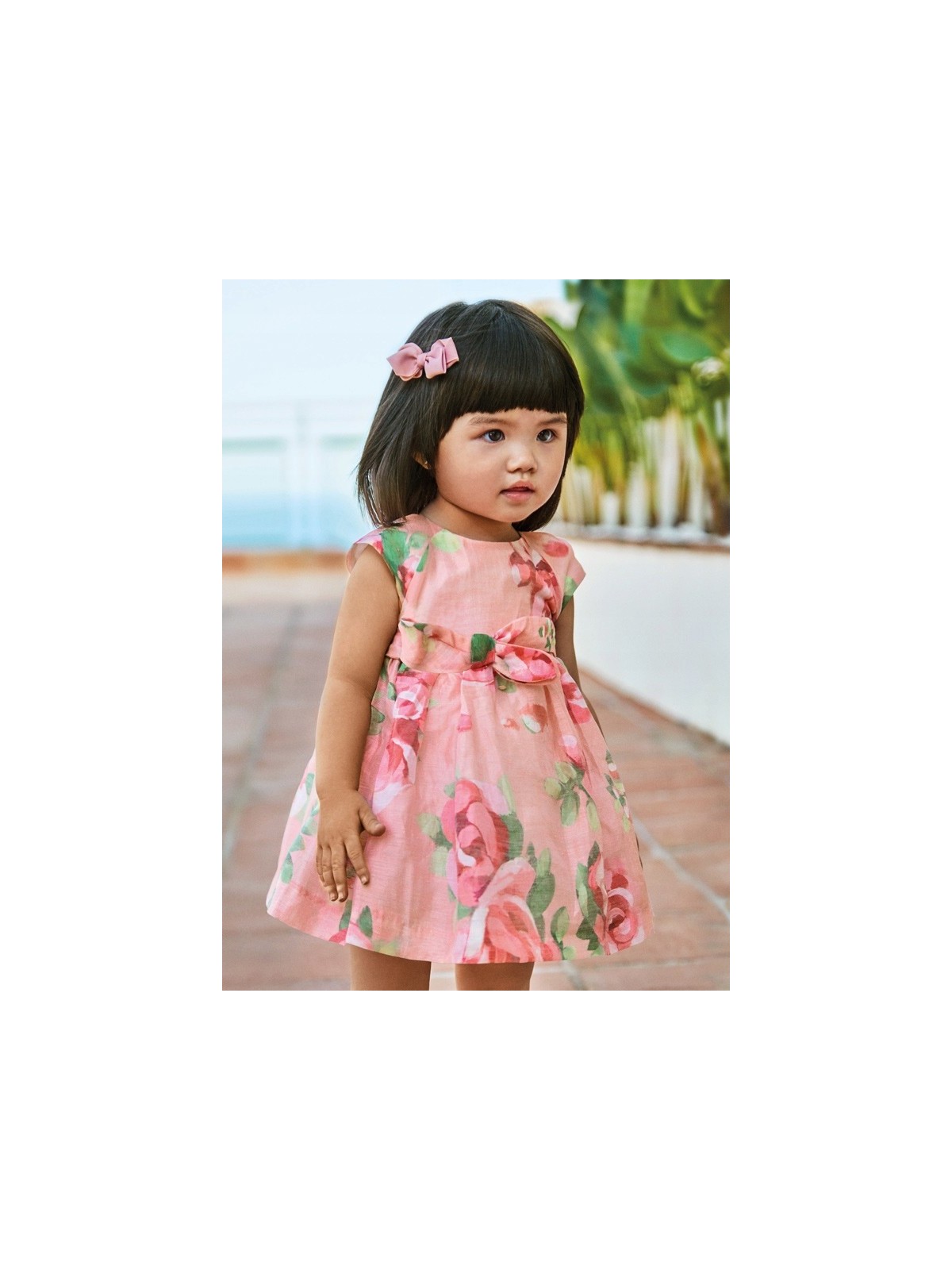 MAYORAL BABY  SUKIENKA WIZYTOWA DLA DZIEWCZYNKI RÓŻ KWIATY 1951/64