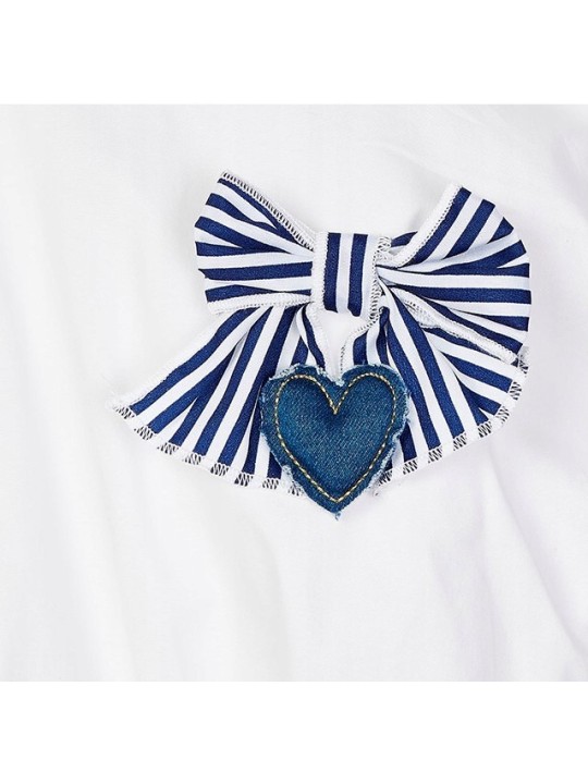 MAYORAL KOMPLET DLA DZIEWCZYNKI BLUZKA SPÓDNICZKA W PASECZKI 3960/27