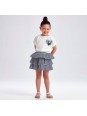 MAYORAL KOMPLET DLA DZIEWCZYNKI BLUZKA SPÓDNICZKA W PASECZKI 3960/27