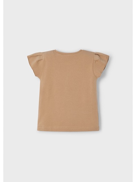 MAYORAL KOSZULKA NA KRÓTKI RĘKAW DLA DZIEWCZYNKI BRĄZ 3015/38