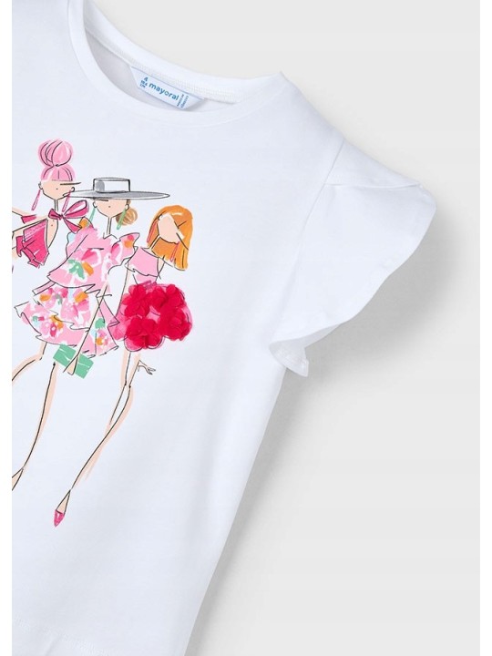 MAYORAL KOSZULKA NA KRÓTKI RĘKAW DLA DZIEWCZYNKI 3004/89