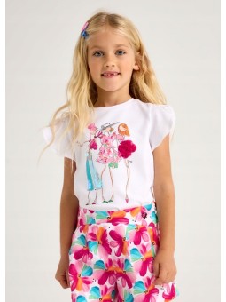 MAYORAL KOSZULKA NA KRÓTKI RĘKAW DLA DZIEWCZYNKI 3004/89