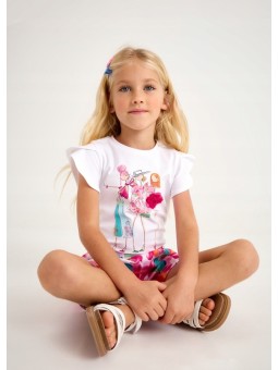 MAYORAL KOSZULKA NA KRÓTKI RĘKAW DLA DZIEWCZYNKI 3004/89