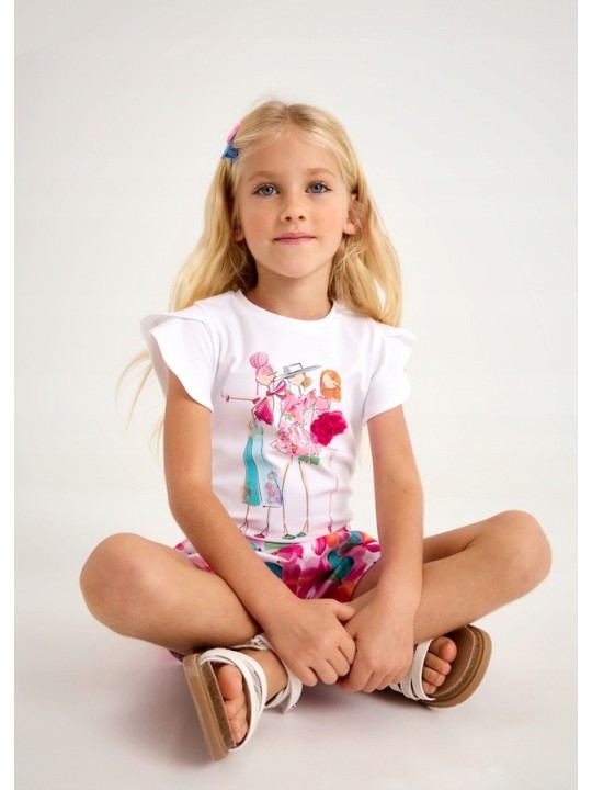 MAYORAL KOSZULKA NA KRÓTKI RĘKAW DLA DZIEWCZYNKI 3004/89