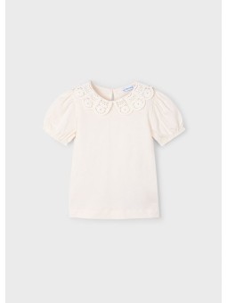 MAYORAL KOSZULKA NA KRÓTKI RĘKAW Z KOŁNIERZYKIEM DLA DZIEWCZYNKI 3055/19