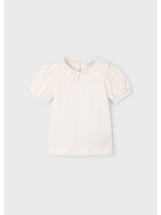 MAYORAL KOSZULKA NA KRÓTKI RĘKAW Z KOŁNIERZYKIEM DLA DZIEWCZYNKI 3055/19