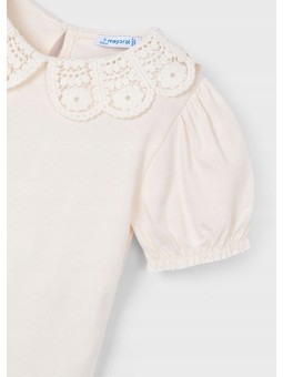 MAYORAL KOSZULKA NA KRÓTKI RĘKAW Z KOŁNIERZYKIEM DLA DZIEWCZYNKI 3055/19