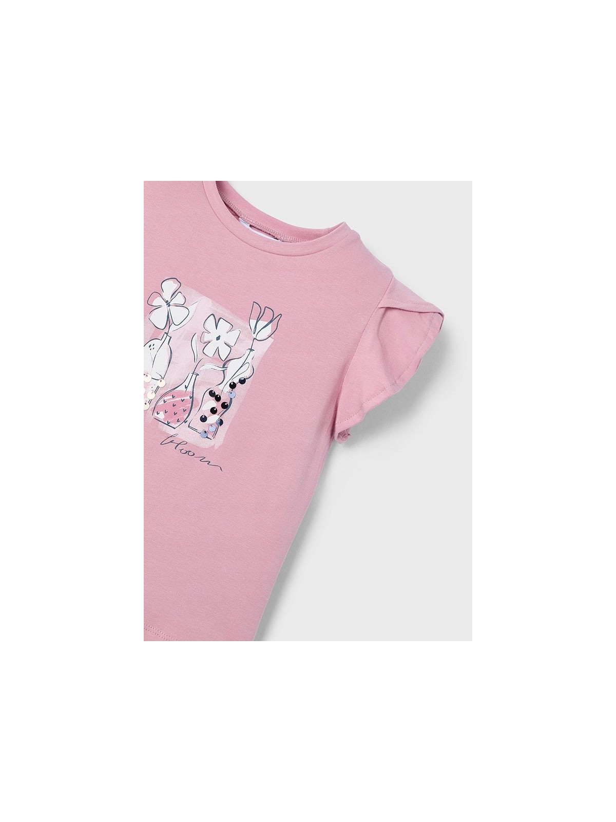 MAYORAL BLUZKA T-SHIRT KOSZULKA NA KRÓTKI RĘKAW DLA DZIEWCZYNKI RÓŹ 3004/92