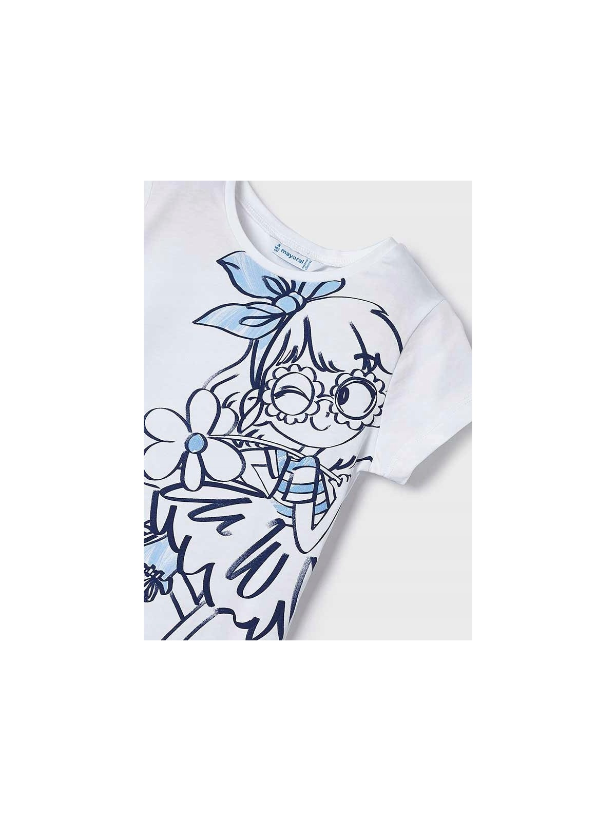 MAYORAL BLUZKA T-SHIRT KOSZULKA NA KRÓTKI RĘKAW DLA DZIEWCZYNKI 3090/51