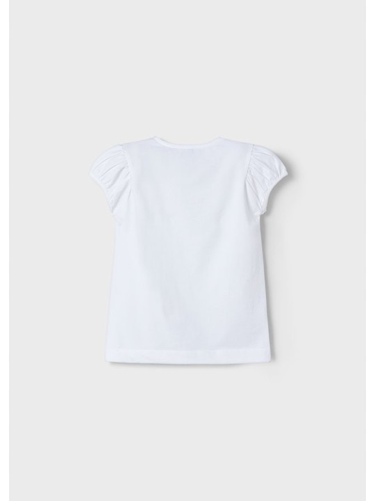 MAYORAL KOSZULKA NA KRÓTKI RĘKAW DLA DZIEWCZYNKI BIAŁA 3003/60